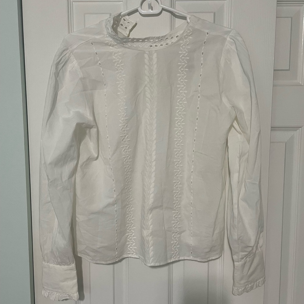 Eyelit cropped shirt